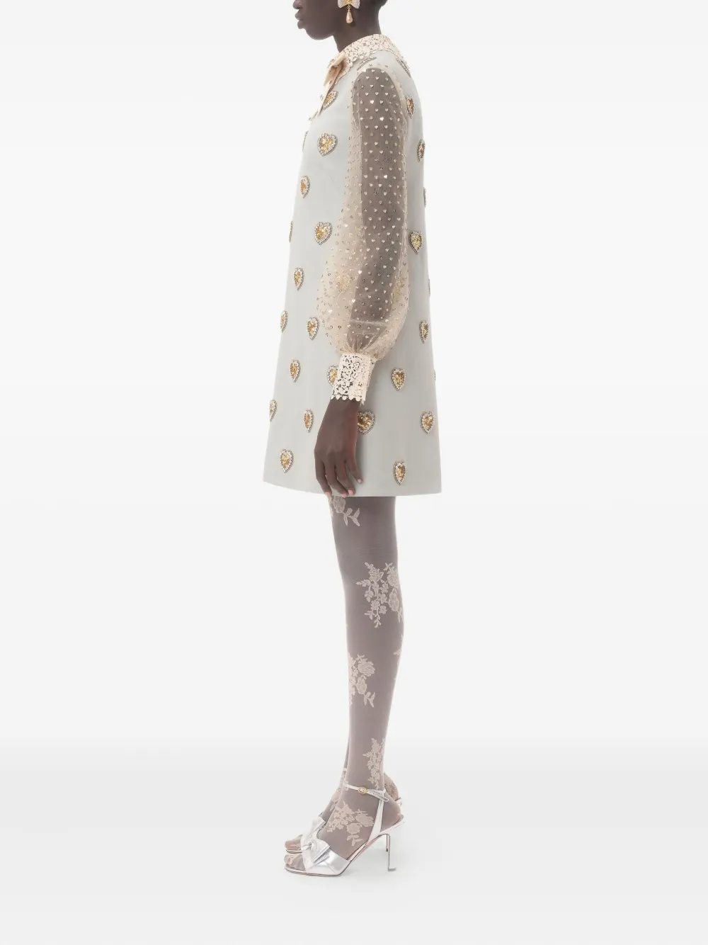 Valentino Garavani Gelaagde crêpe jurk Blauw