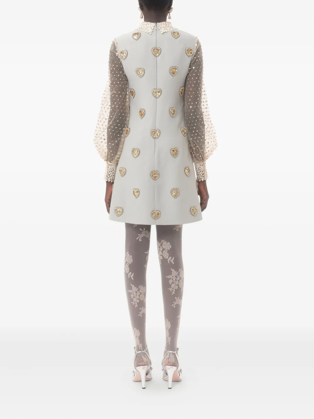 Valentino Garavani Gelaagde crêpe jurk Blauw