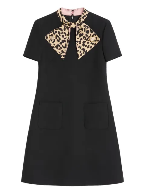 Valentino Garavani leopard-bow mini dress