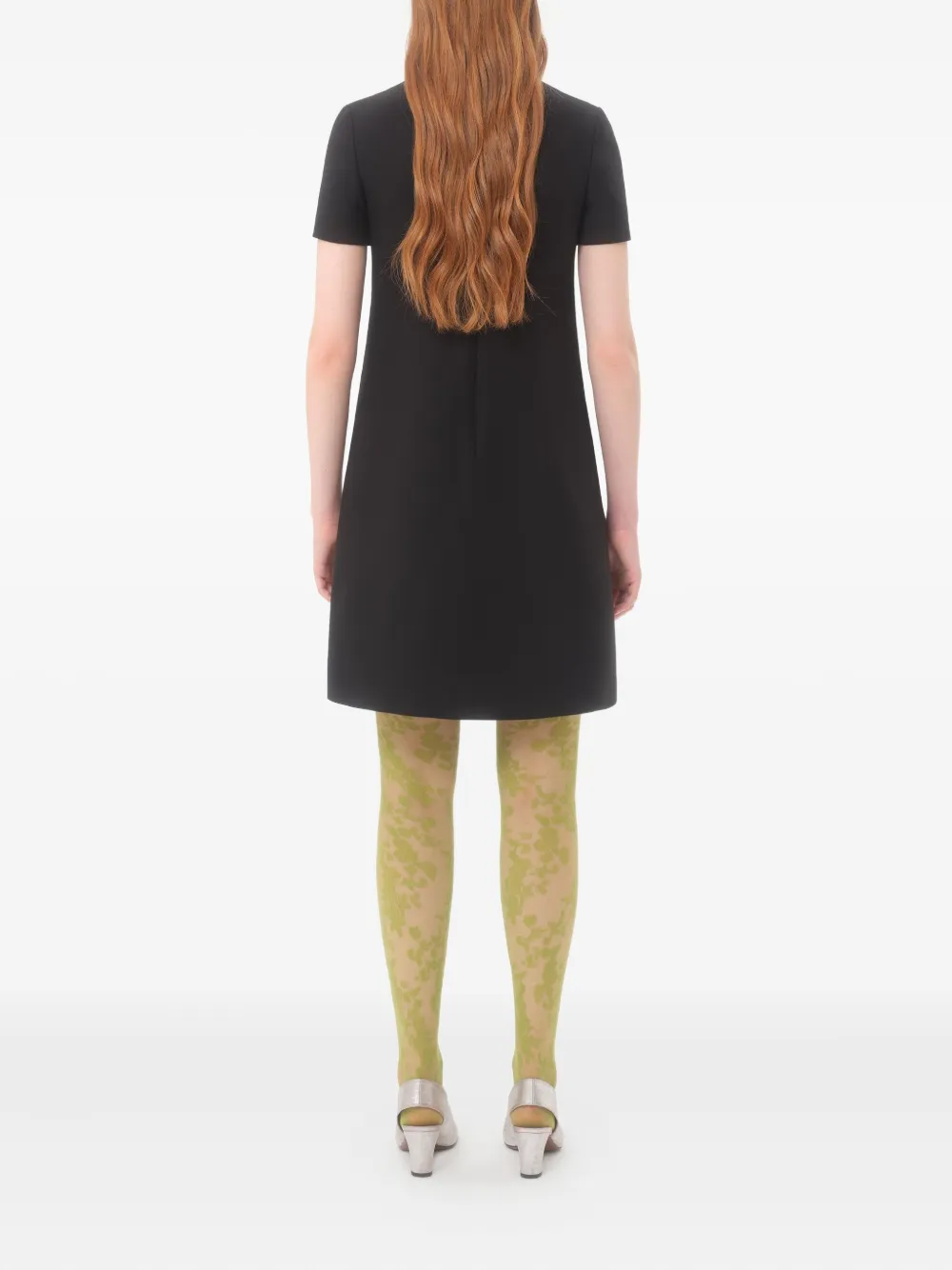 Valentino Garavani Mini-jurk met luipaardstrik Zwart