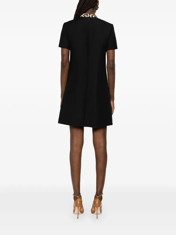 Valentino Garavani レオパード ミニドレス | ブラック | FARFETCH JP