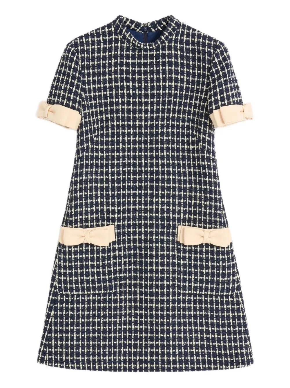 Valentino Bow-embellished Boucle Mini Dress