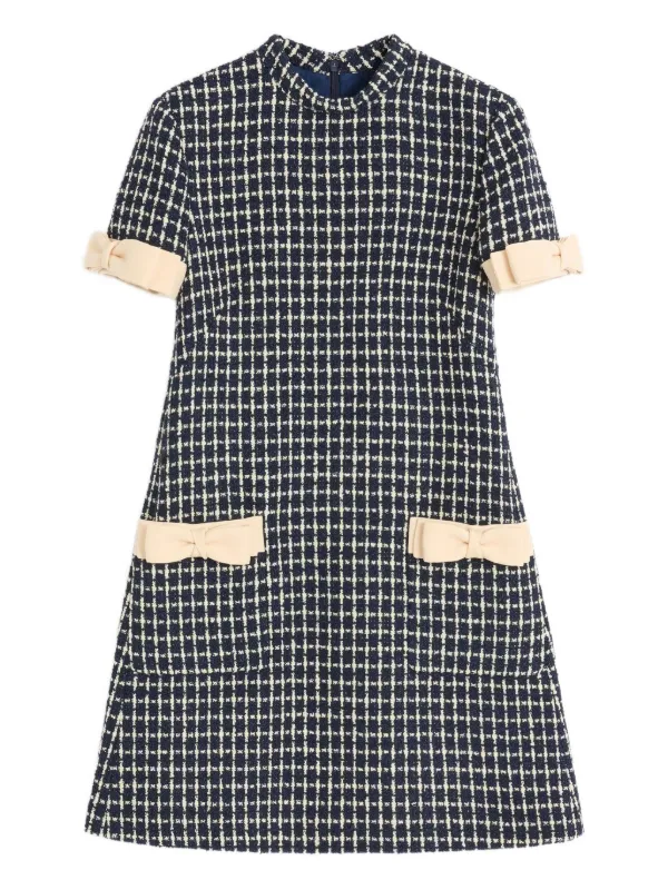 Valentino Garavani Mini Bouclé Dress in Black