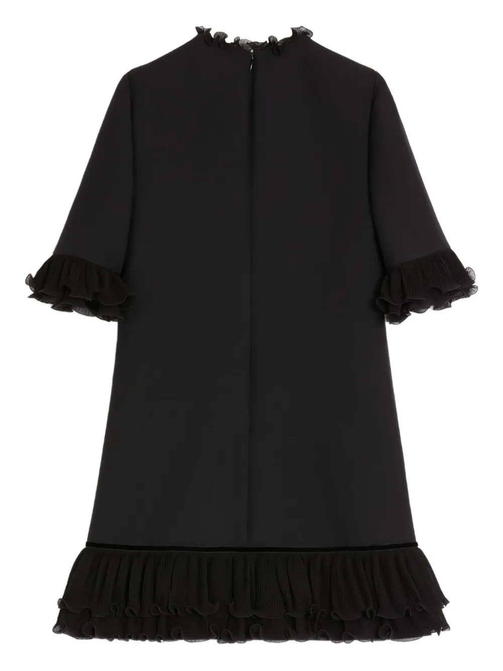 Valentino Garavani Mini-jurk met ruches Zwart