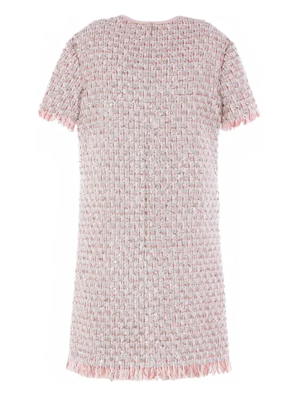valentino pink knit dress NWT Red Valentino Stretch-Knit Mini Dress 10 U.S./XL EU Blush MSRP$595