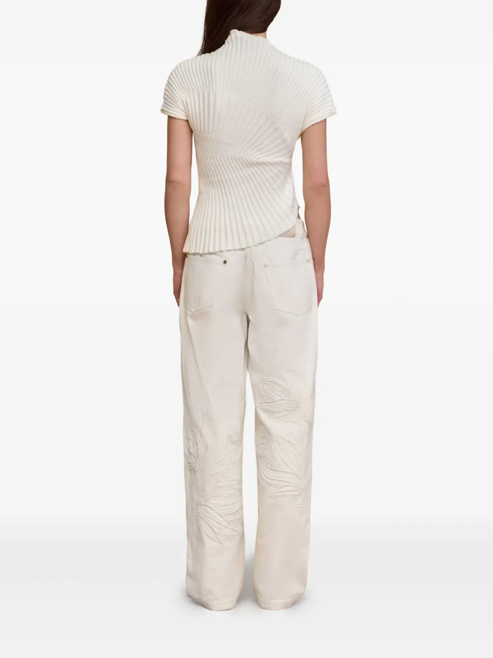 Cult Gaia Flo Jeans In Neutral