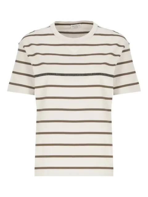 Brunello Cucinelli Gestreiftes T-Shirt