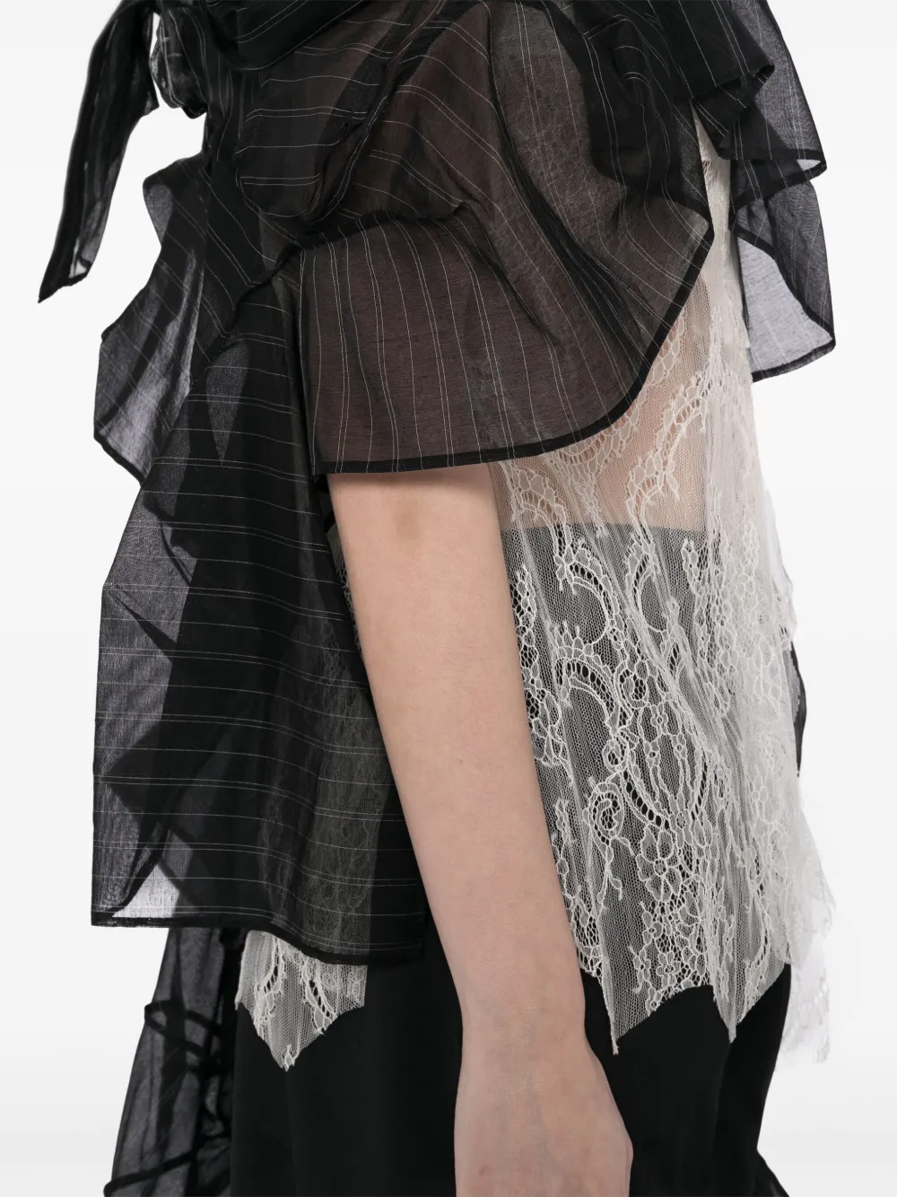 Yohji Yamamoto Asymmetrische top Zwart