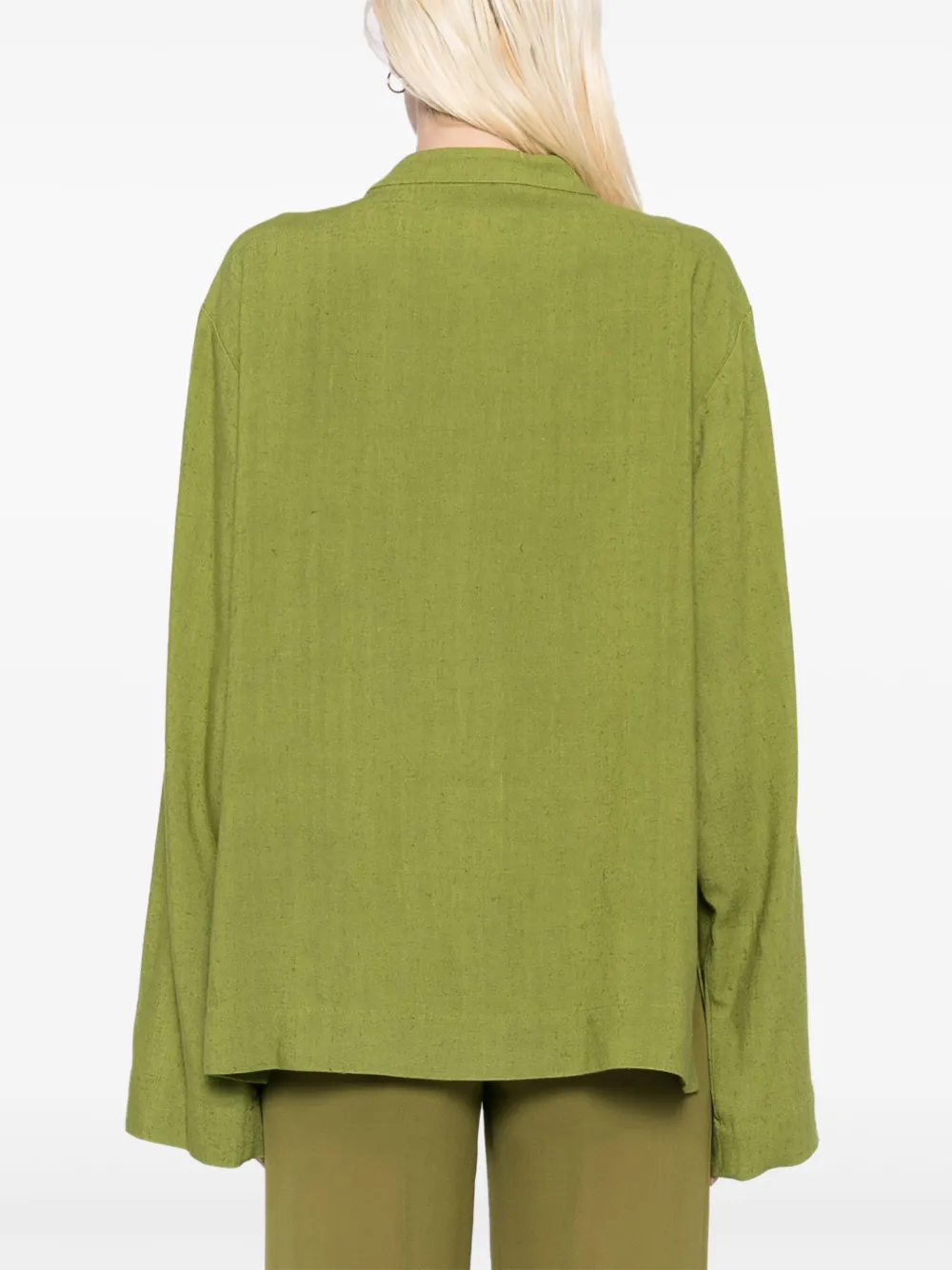 Shop Rohe Mandarin Jacket In Grün