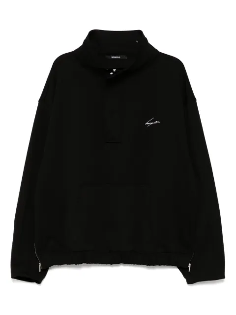 SONGZIO sudadera con cuello alto estilo coccoon y detalle de acuarela