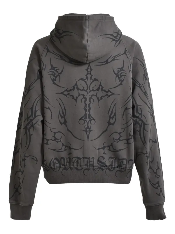 グレー パーカー BREATH BREATH グラフィック ジップパーカー | グレー | FARFETCH JP