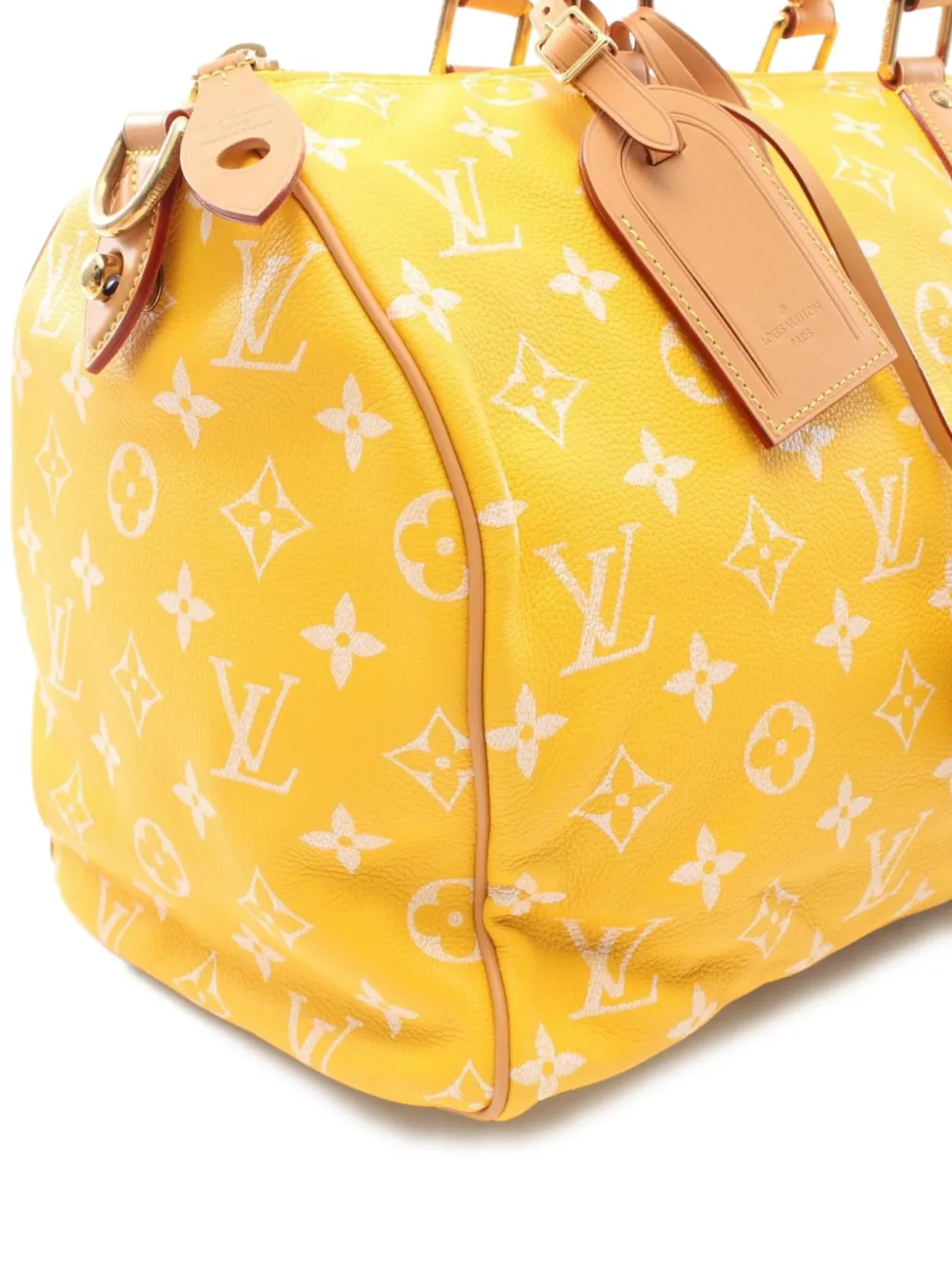 Pre-owned Louis Vuitton 2021 Speedy P9 Bandouliere 40 Two-way Handbag In Yellow
