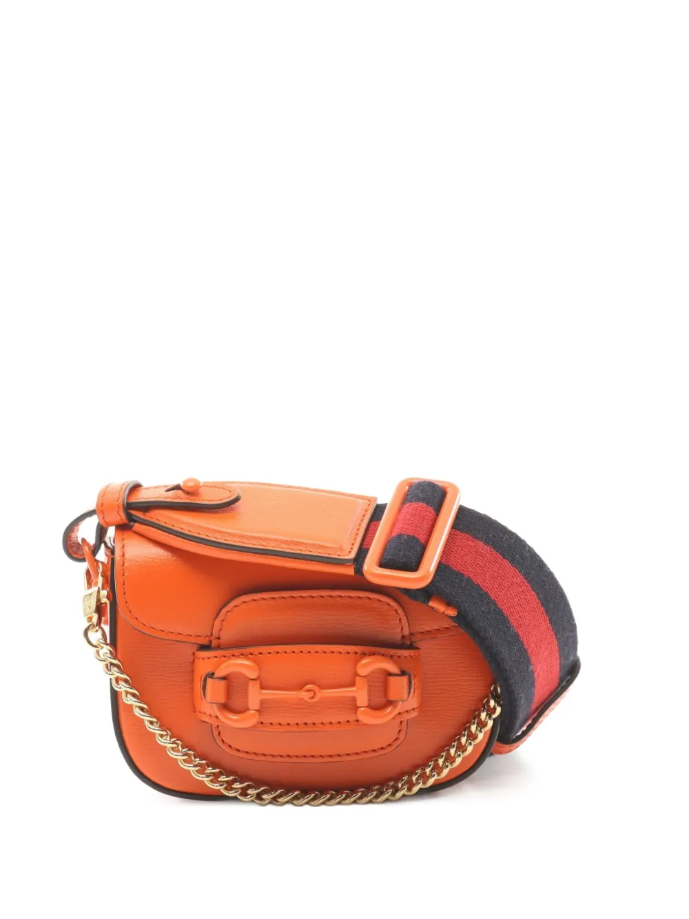 Gucci Pre-Owned 2020s mini Horsebit 1955 shoulder bag | Orange | Image 1