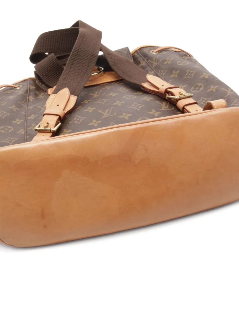 Pre-owned Louis Vuitton 1999 Montsouris Gm Backpack In Brown