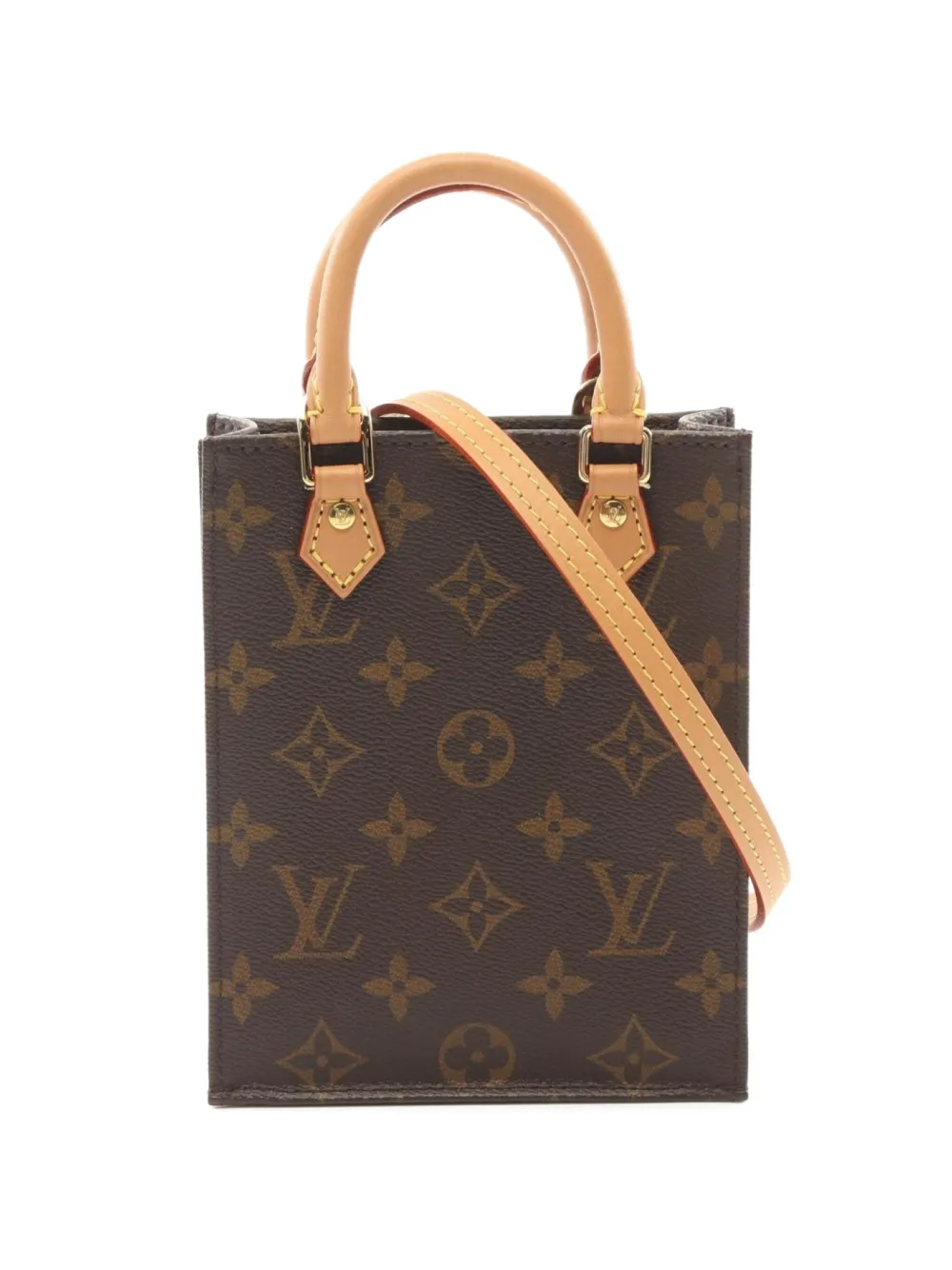 Louis Vuitton Pre-Owned 2020 サックプラ モノグラム ハンドバッグ プチ - ブラウン Louis Vuitton Pre-Owned 2020 サックプラ モノグラム ハンドバッグ プチ - ブラウン