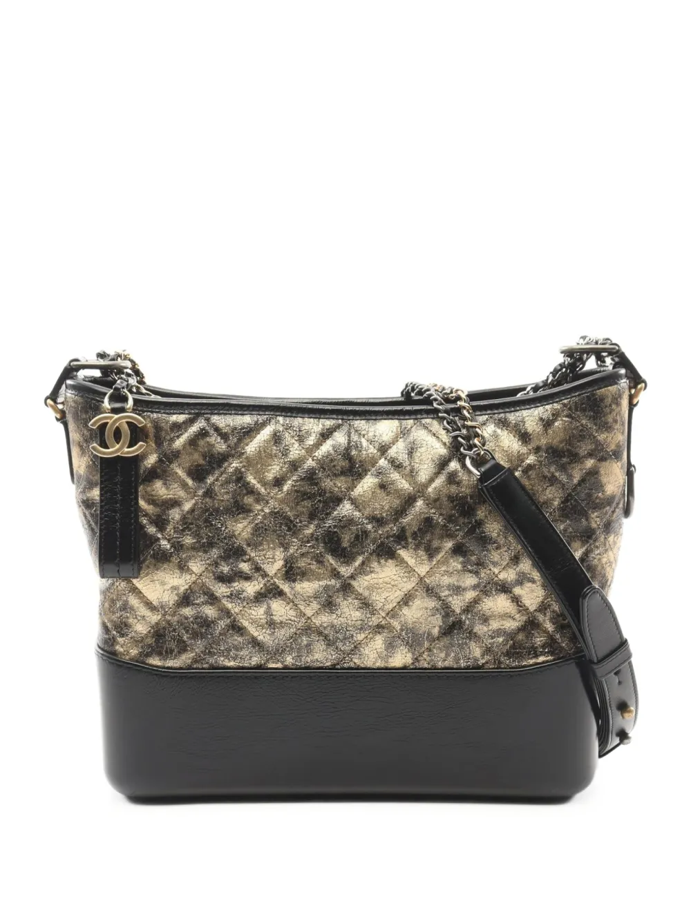CHANEL Pre-Owned 2018-2019 ガブリエル ショルダーバッグ - ゴールドトーン CHANEL Pre-Owned 2018-2019 ガブリエル ショルダーバッグ - ゴールドトーン