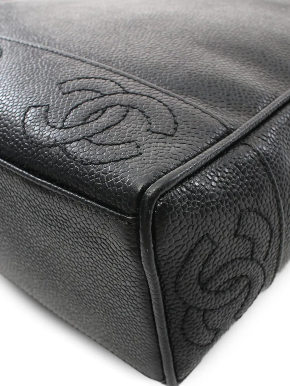 Pre-owned Chanel 1996-1997 Triple Coco Shoulder Bag In Black