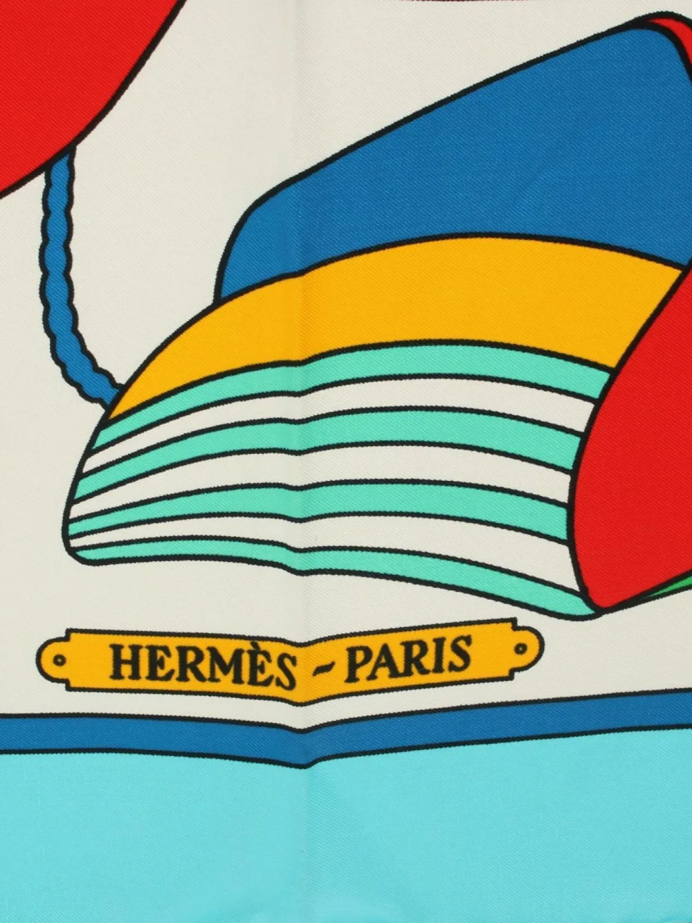 Pre-owned Hermes 2000s Thalassa Scarf In Light Blue, Multicolor