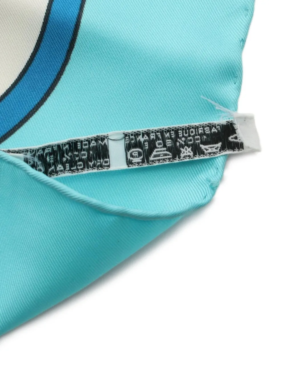 Pre-owned Hermes 2000s Thalassa Scarf In Light Blue, Multicolor