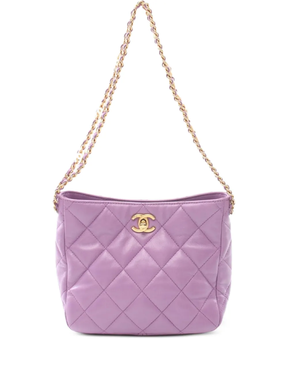 CHANEL Pre-Owned 2021 small matelassé shoulder bag | Purple | Image 1