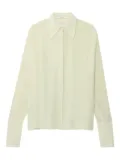 Another Tomorrow pleated wrap shirt - Yellow