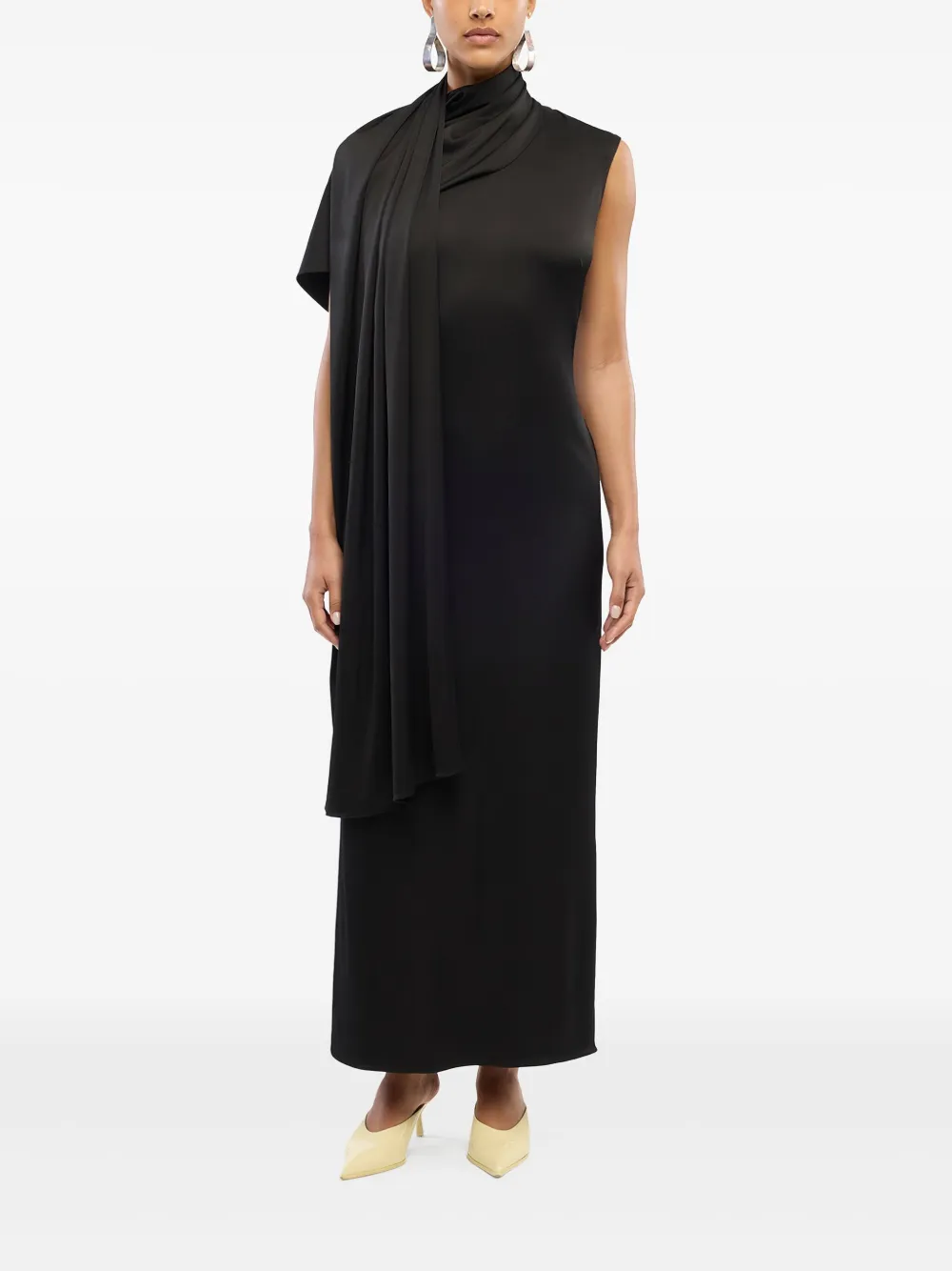 Scarf-Detail Dress
