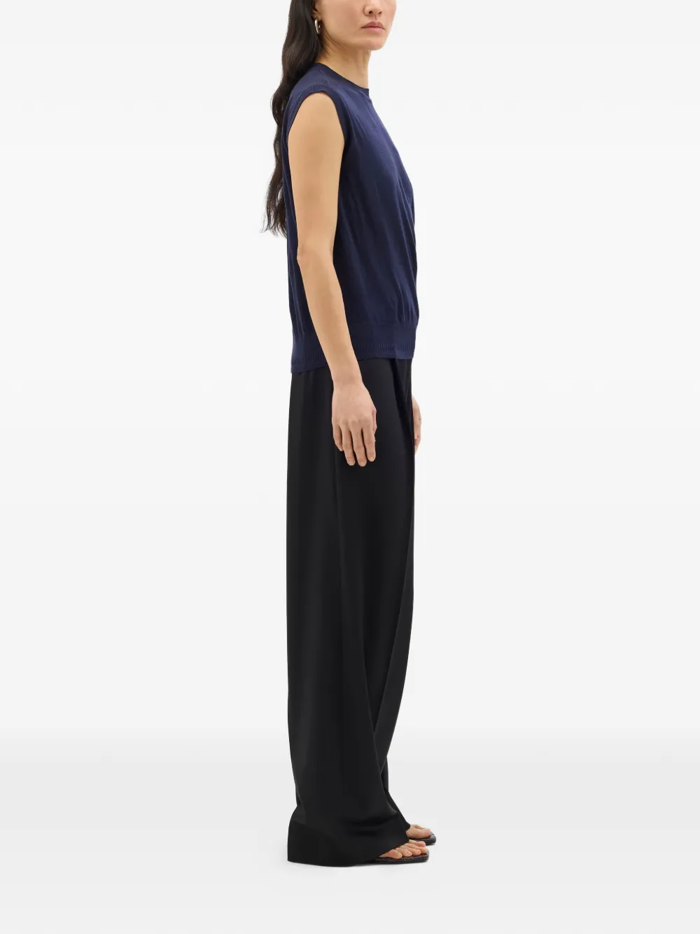  Another Tomorrow Top De Punto Fino - Azul 