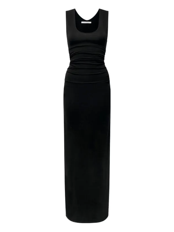 Another Tomorrow Ruched Tank Dress | Black Size S