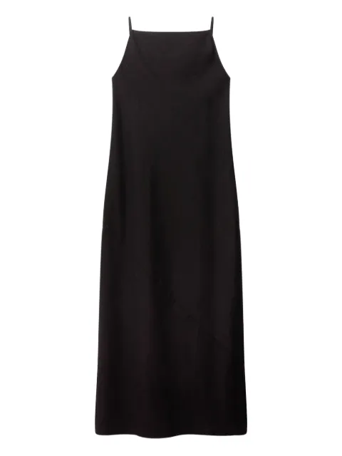 Another Tomorrow slip dress con cuello cuadrado