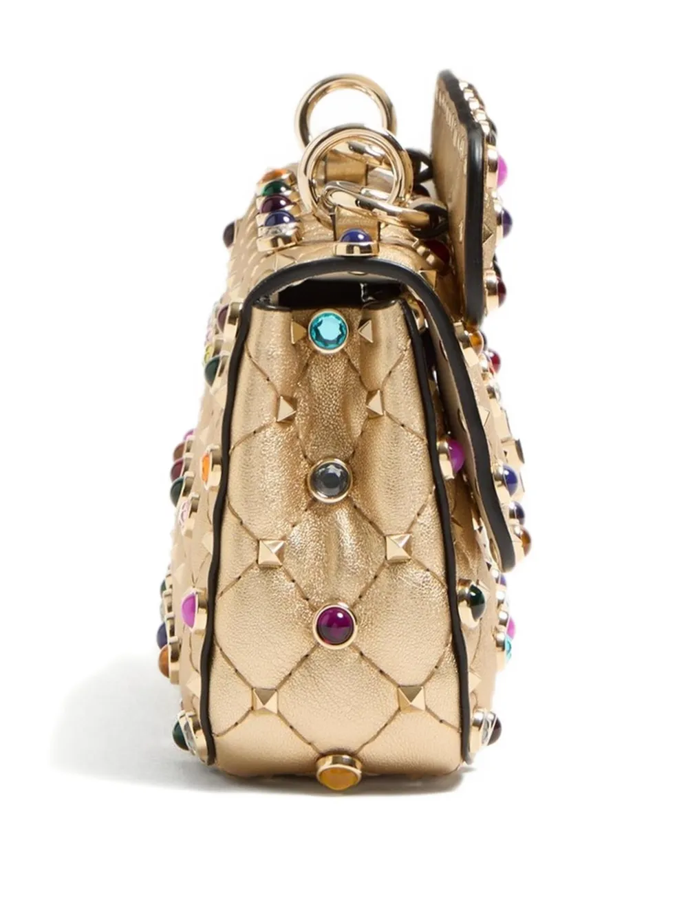 Valentino Garavani Kleine Rockstud Spike schoudertas Beige