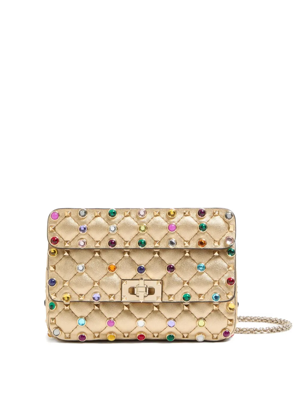 Valentino Garavani Kleine Rockstud Spike schoudertas Beige