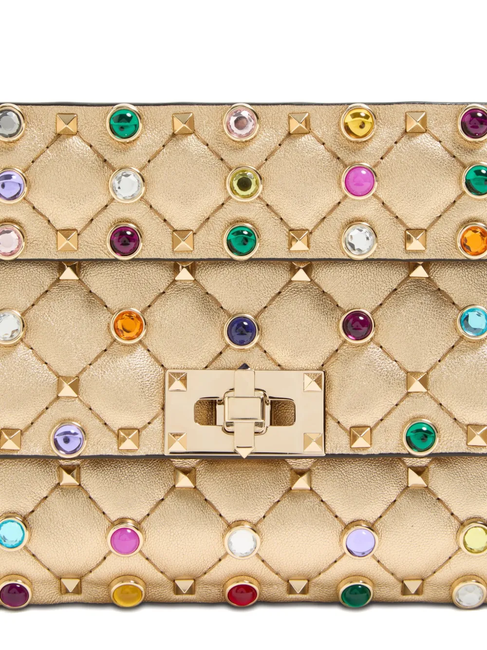 Valentino Garavani Kleine Rockstud Spike schoudertas Beige