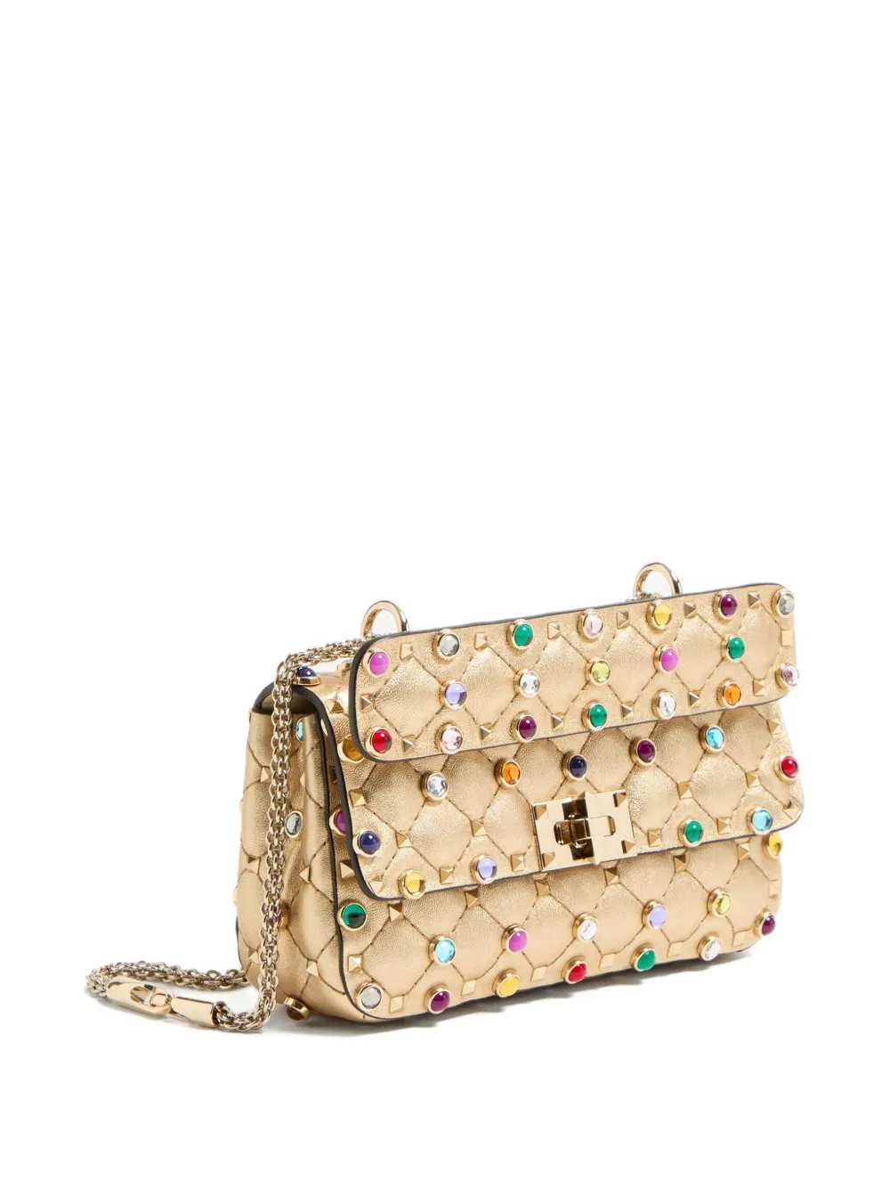 Valentino Garavani Kleine Rockstud Spike schoudertas Beige