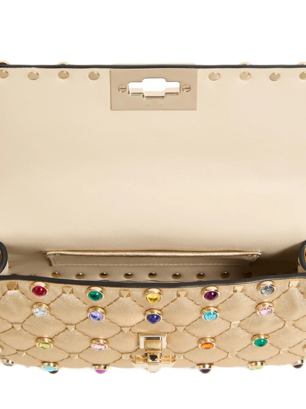 Valentino Garavani Rockstud Spike kleine schoudertas Beige