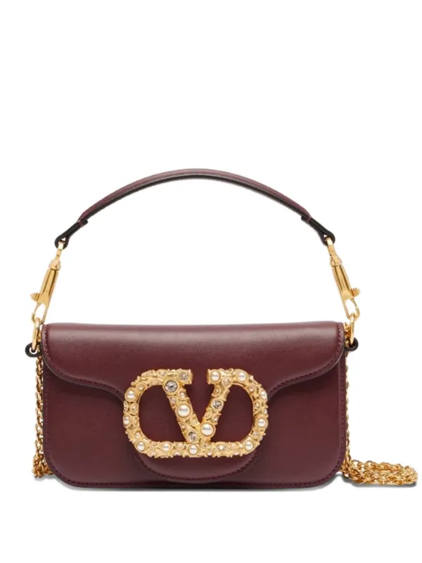 Valentino Garavani Small Locò Shoulder Bag | Red | FARFETCH JO