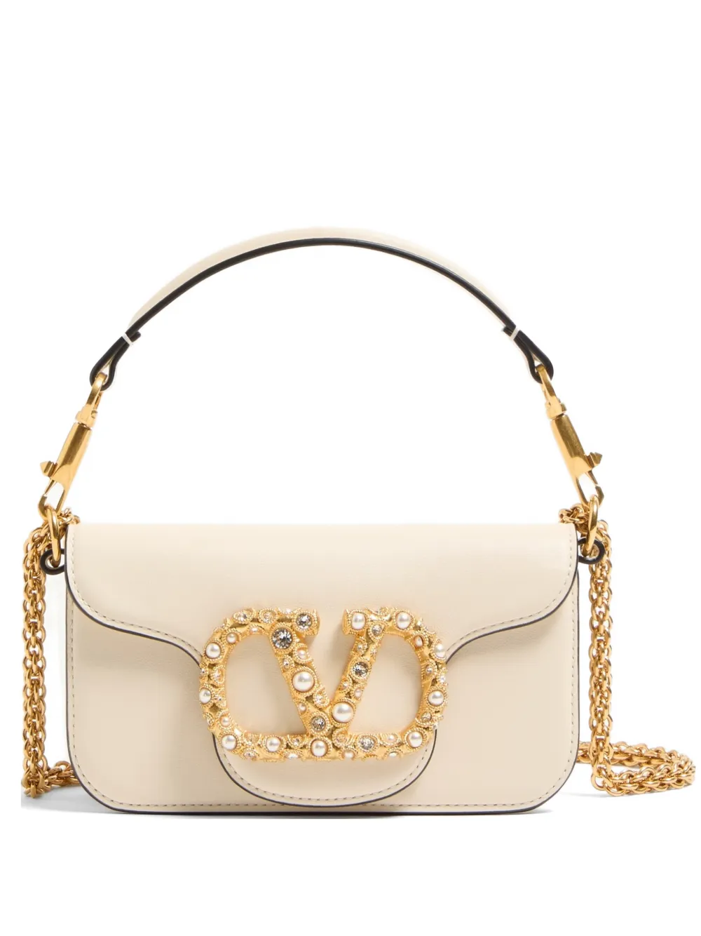 Valentino Garavani Borsa a spalla Locò piccola - Toni neutri