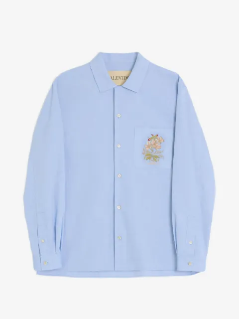 Valentino Garavani floral-embroidered shirt