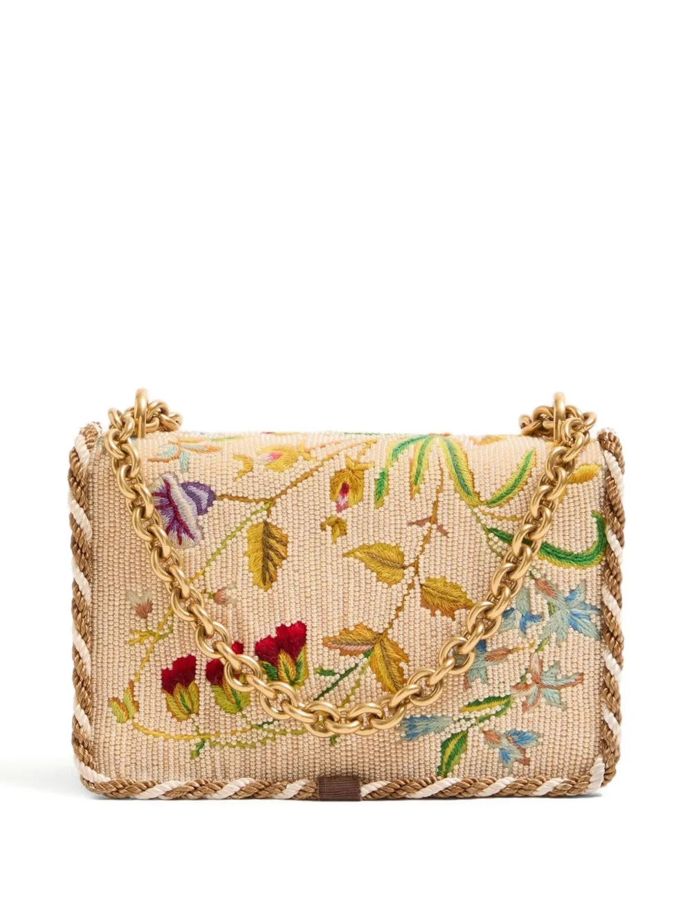 Valentino Garavani Kleine Chain schoudertas Beige