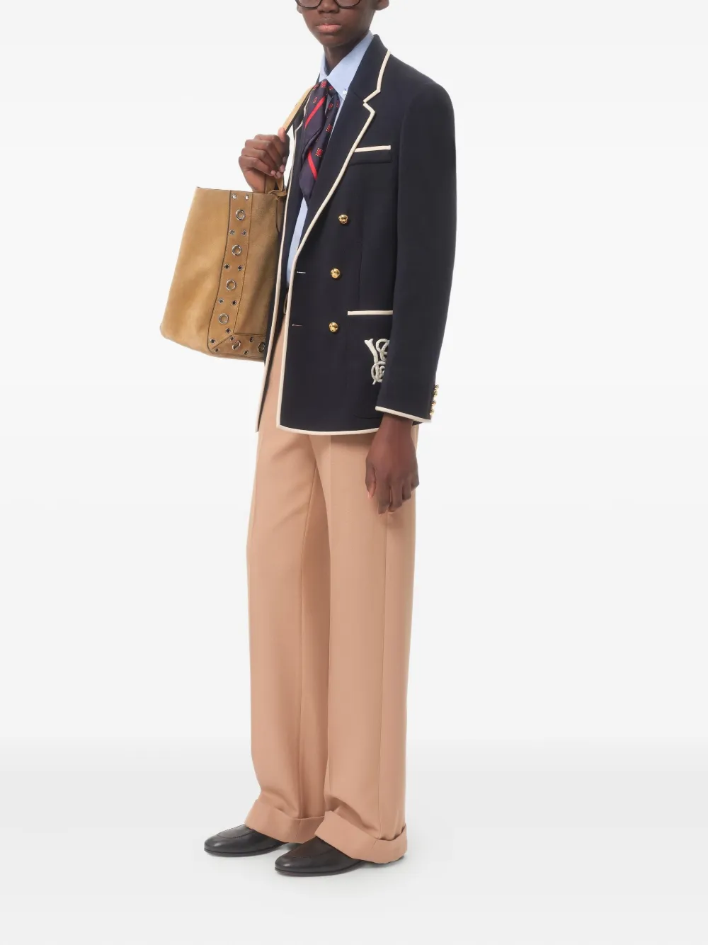 Valentino Garavani Wollen blazer met dubbele rij knopen Blauw