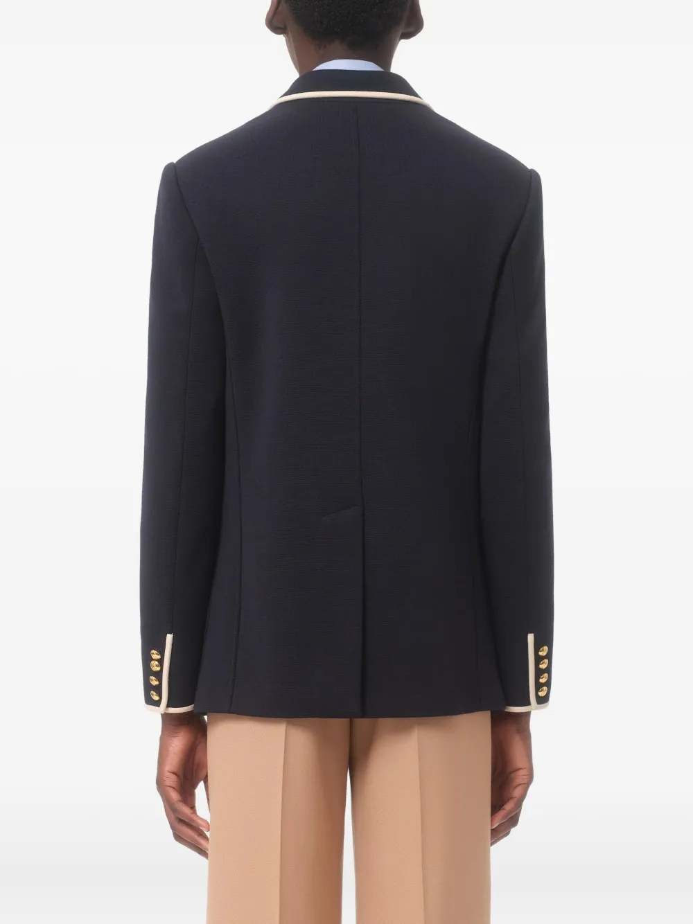 Valentino Garavani Wollen blazer met dubbele rij knopen Blauw