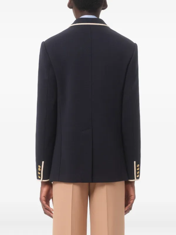 Valentino Garavani VGパッチ ウールダブルジャケット | ブルー