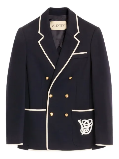 Valentino Garavani blazer de lana con doble botonadura