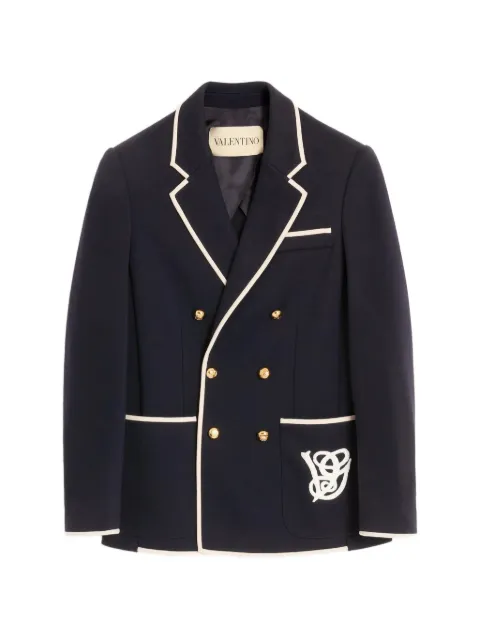 Valentino Garavani vg-patch double-breasted blazer