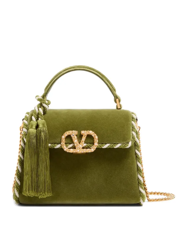 Valentino Garavani Mini VSling Tote Bag | Green | FARFETCH KW