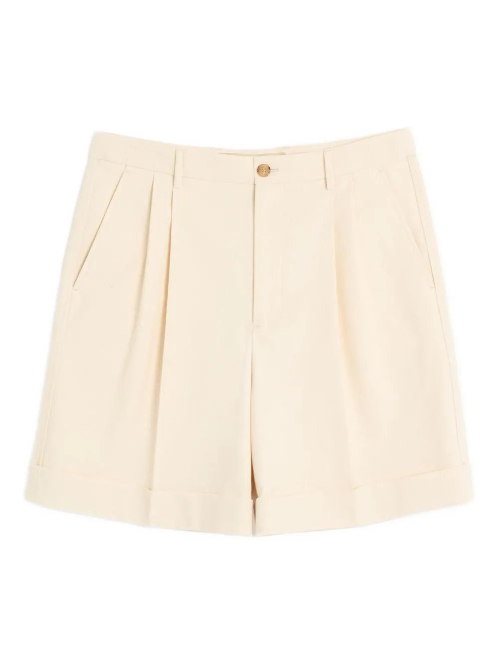 Valentino Garavani Bermuda shorts met omgeslagen zoom Beige