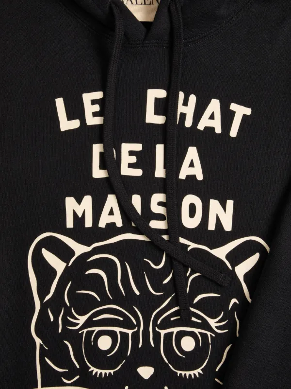 パーカー・フーディ VALENTINO LE CHAT DE LA MAISON COTTON HOODIE Valentino Garavani Chat De La Maison Hoodie | Black | FARFETCH
