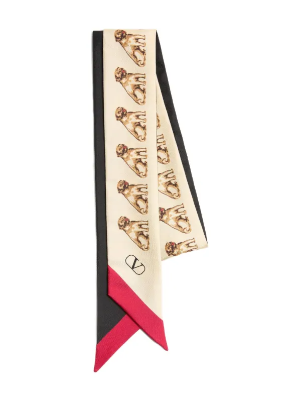 Valentino Garavani Petit Charles Bandeau Scarf Black