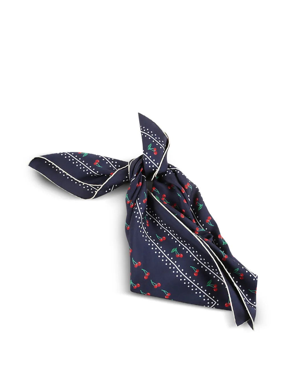 Valentino Garavani CHERRYFIC SILK SCARF - Blu