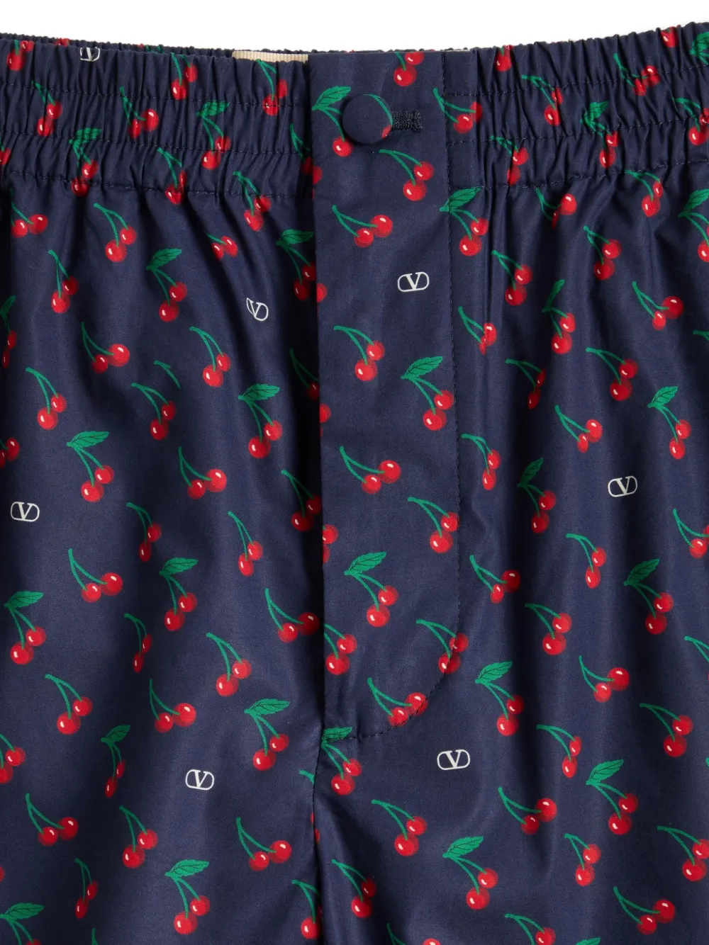 Valentino Garavani Shorts met kersenprint Blauw