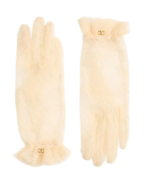 Valentino Garavani lace ruffled gloves